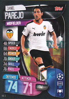 Daniel Parejo Valencia CF 2019/20 Topps Match Attax CL #VAL8